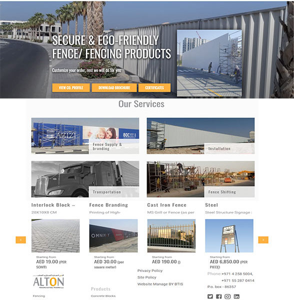 Fencing Ecommerce Website