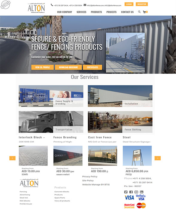 Fencing Ecommerce Website