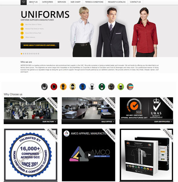 Uniforms Supplier Website